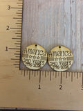 America 250 Claw Clip and earrings