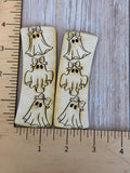 Cute Ghost with Bow Claw Clip and earrings