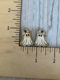 Cute Ghost with Bow Claw Clip and earrings