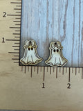 Cute Ghost with Bow Claw Clip and earrings