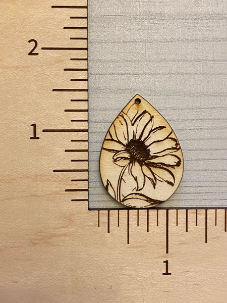 Sunflower with leaves