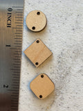 Connector - Round/Diamond/Rounded Diamond Wood Blank