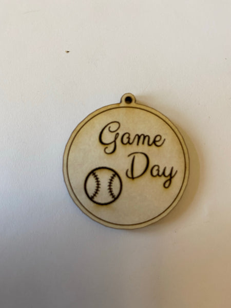 Game Day Baseball Wood Blank