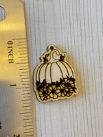 Floral Pumpkin Dangle Blank