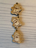 Penguin Dangle and Stud Wood Blank