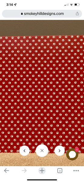 Red/White Pawprints Acrylic