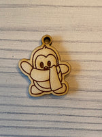 Penguin Dangle and Stud Wood Blank