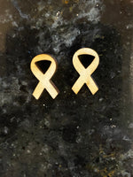 Stud - Cancer ribbon  Wood or acrylic Blank