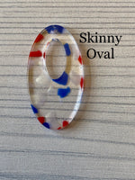 Red white and blue terrazzo acrylic