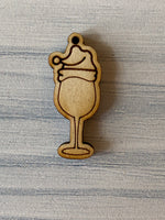 Santa Wine Glass