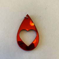 Teardrop Single Hearts Wood Blank