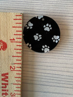 Black/White Pawprints Acrylic