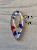 Red white and blue terrazzo acrylic