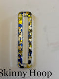 Blue/gold Polka Dots acrylic