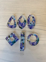 Blueberry Floral Acrylic