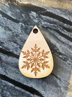 Snowflake Teardrop Wood Blank