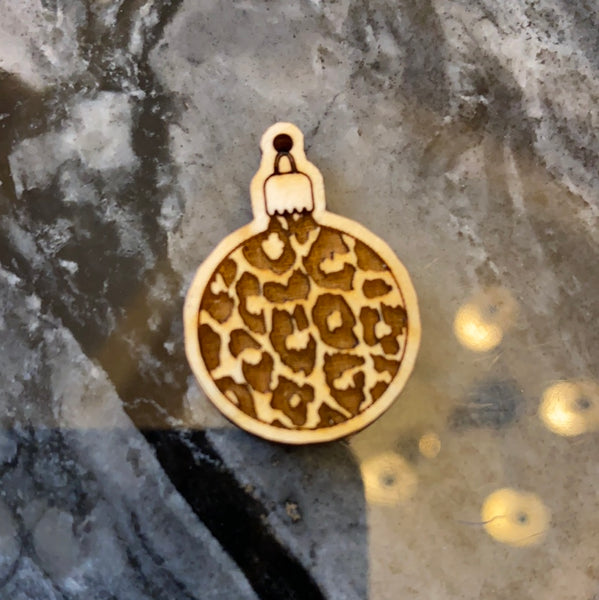 Leopard Bauble Wood Blank