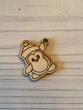 Penguin Dangle and Stud Wood Blank