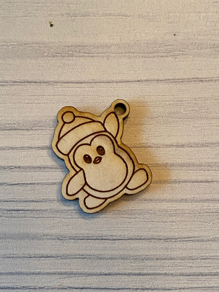 Penguin Dangle and Stud Wood Blank