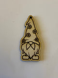 Flower Gnome Wood Blank