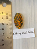 Black and Orange Chunky Glitter Acrylic