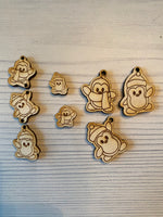Penguin Dangle and Stud Wood Blank