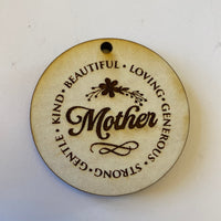 Beautiful, Loving, Mother Keychain Blank