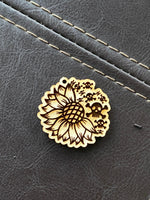 Sunflower skull Wood Blank