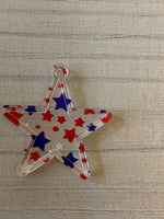 Red, White and Blue Star Confetti Acrylic