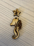 Seahorse with Starfish Wood Blank