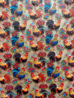 Roosters and Flowers Acrylic