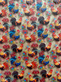 Roosters and Flowers Acrylic