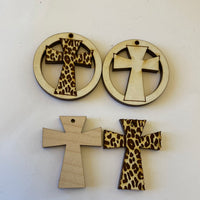 Leopard Cross Wood Blank