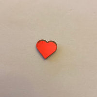 Stud - Heart Smokey Fire Acrylic Blank