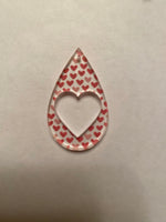 Teardrop Single Hearts Wood Blank